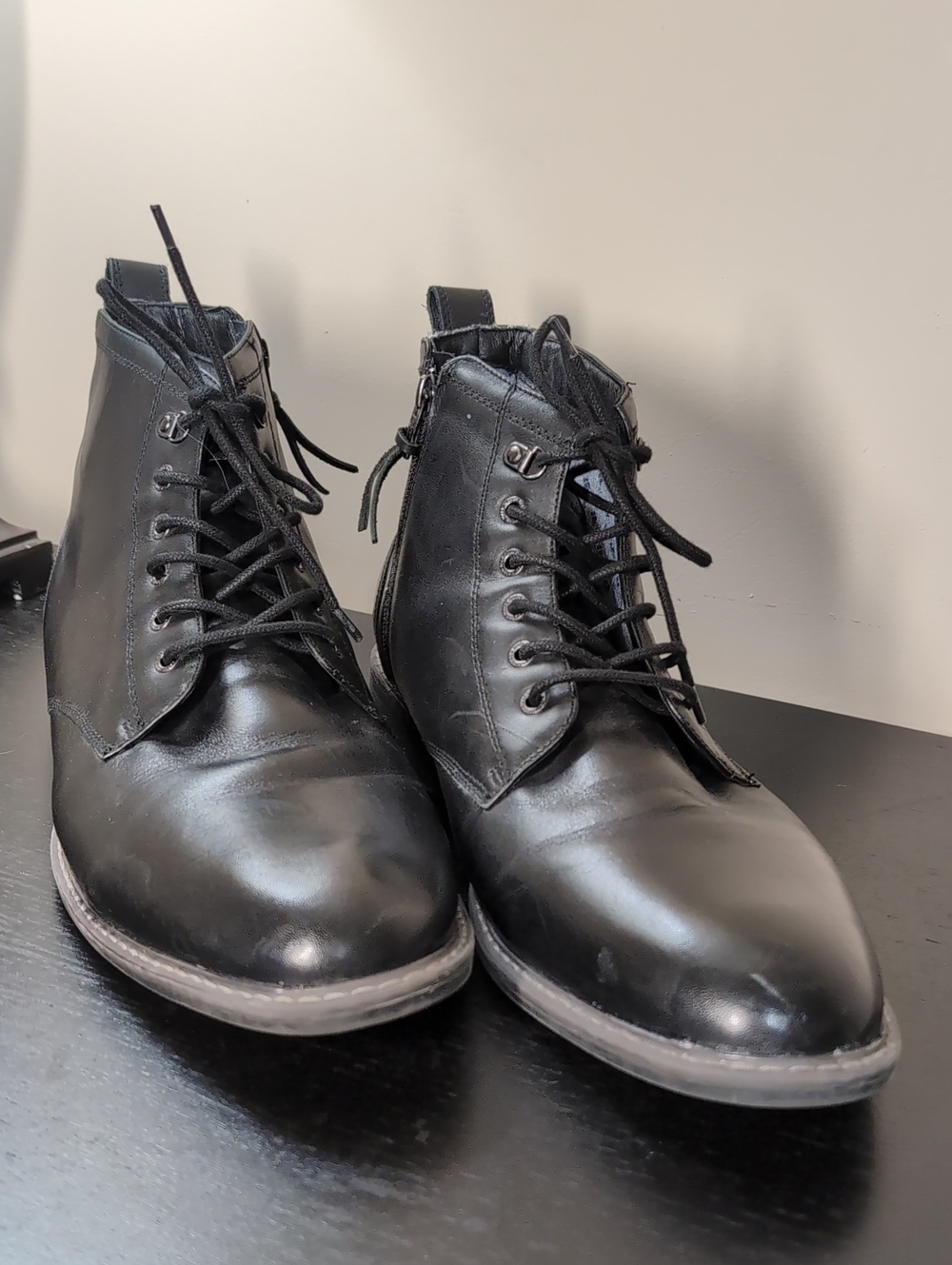 Mark Nason Automatic Sidecar Leather Ankle Boots Size 16